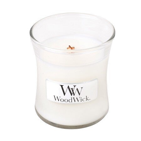 WoodWick Mini Candle White Teak