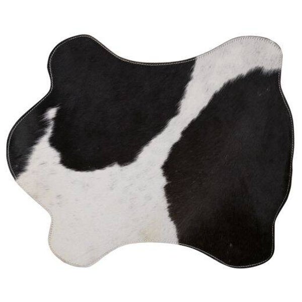 Placemat koevorm zwart/wit 30x48cm