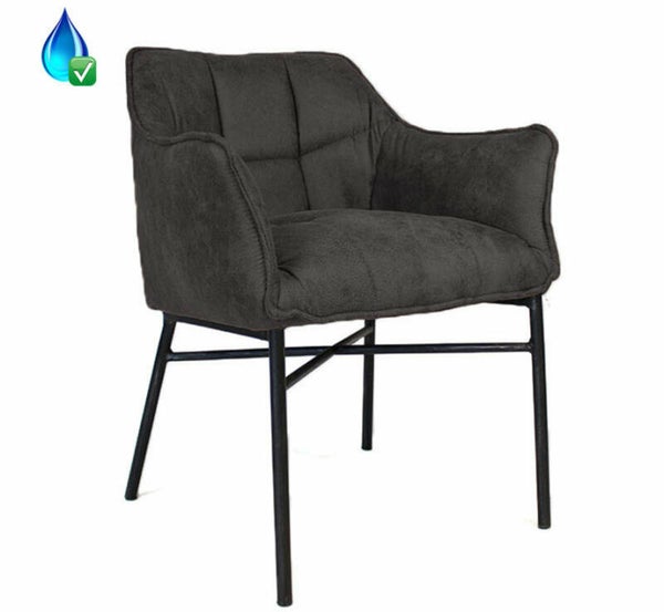 Eetkamerstoel  Club b-home - Leatherlook antraciet