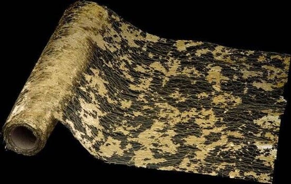 Tafelloper goud - tafelloper Goud op rol - lengte 500 x breedte 28 x hoogte 0,1 cm