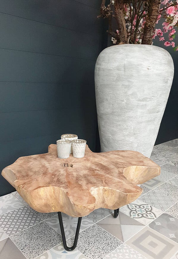 Teak tafelblad | ø60cm | Zonder gat