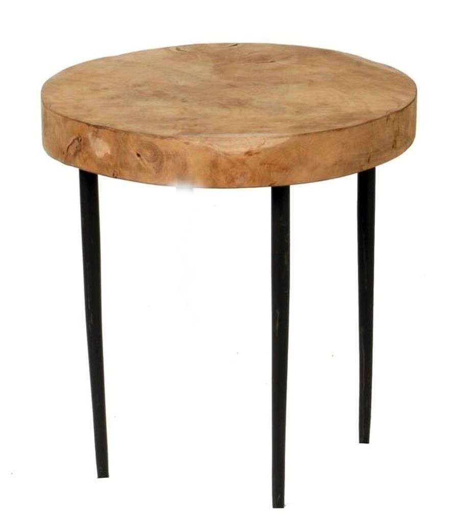 Rond bijzet tafel Teak - Sidetable Homer