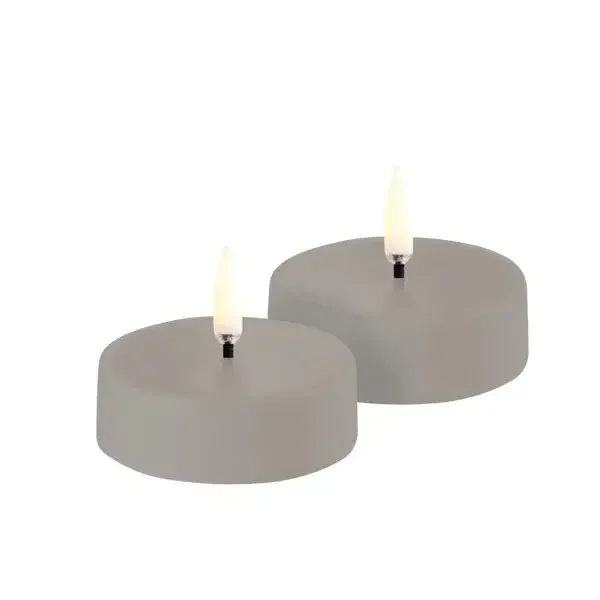 Uyuni LED Oplaadbaar Maxi Theelicht – Zandsteen Effen 6 x 2,3 cm