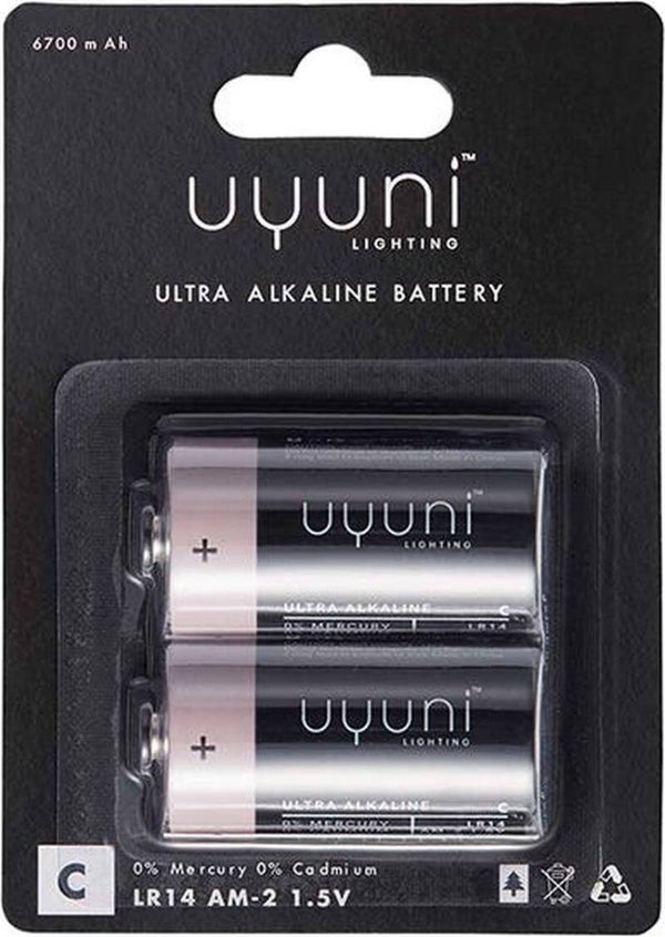 Uyuni Batterijen 2-pack C - Batterijen C 1.5V - 6700 mAh,