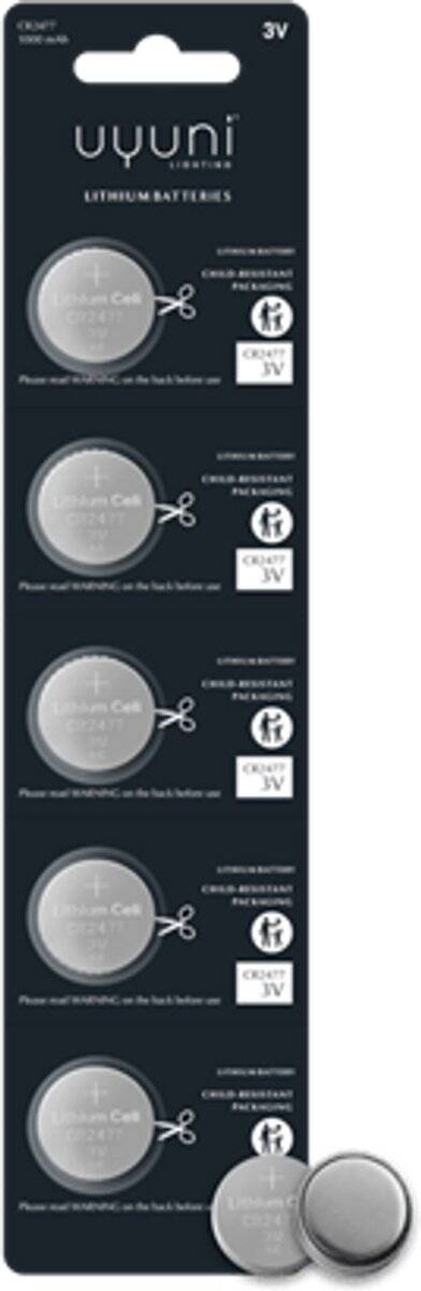 Uyuni CR2477 Batterijen 3V – 1000 mAh – 5 Stuks