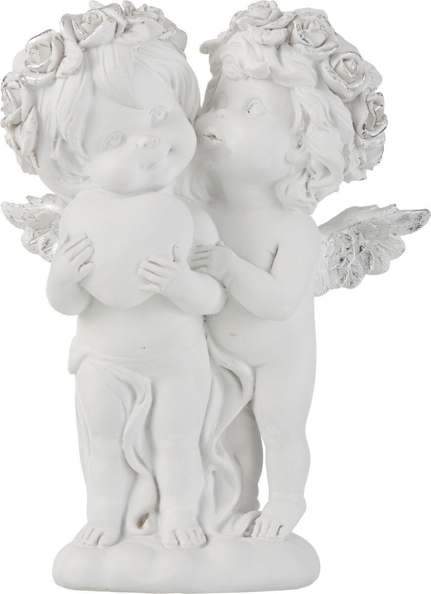 J-Line Koppel 2 Engels Poly Wit/Zilver