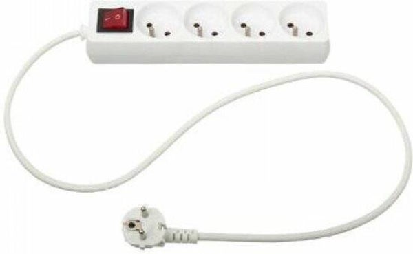 Verlengkabel 4-Voudig - Met Schakelaar - 1 M Kabel