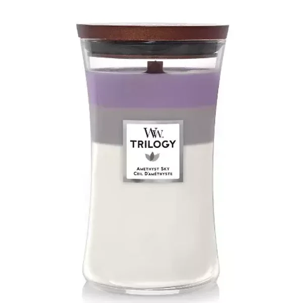 WoodWick Large Candle Amethyst Sky Trilogy