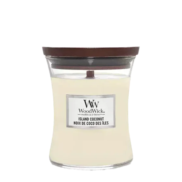 WoodWick Island Coconut Mini Geurkaars – Kokos & Ananas