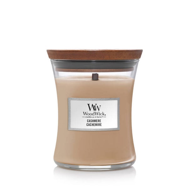 WoodWick Medium Candle Cashmere – Luxe Geurkaars 60 uur