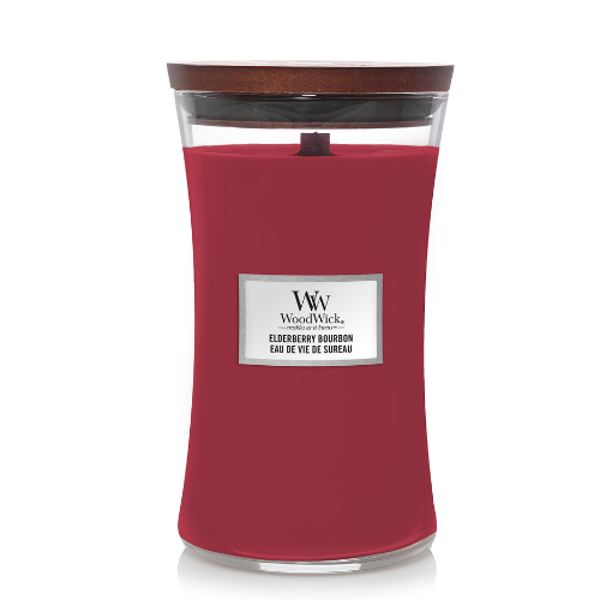 WoodWick Large Candle Elderberry Bourbon