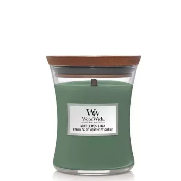 WoodWick Medium Candle Mint Leaves & Oak.