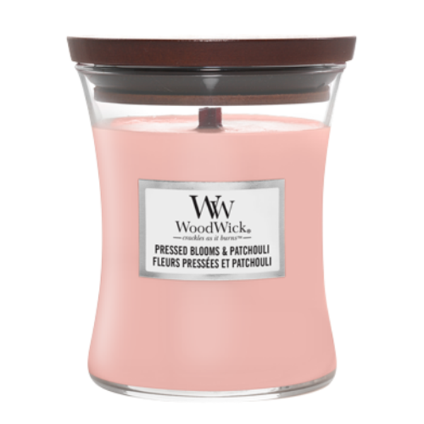 WoodWick Medium Candle Pressed Blooms & Patchouli