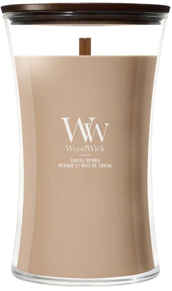 WoodWick Hourglass Large Geurkaars Santal Myrrh | Tot 130 branduren