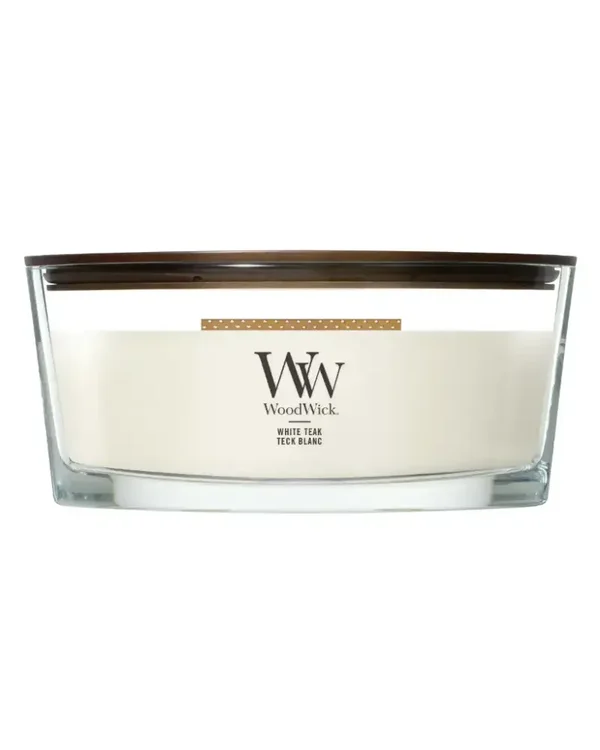 WoodWick Heartwick Flame Ellipse White Teak
