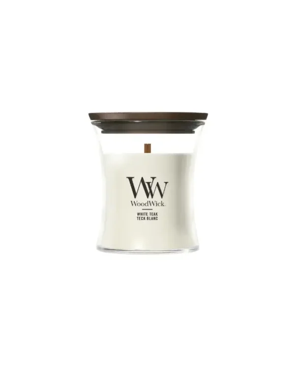WoodWick White Teak Mini Geurkaars