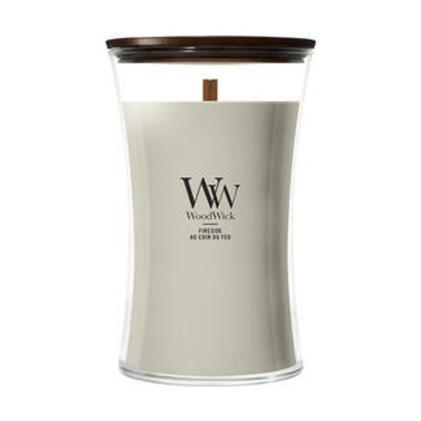 WoodWick Fireside Large Geurkaars – Warme Houtgeur