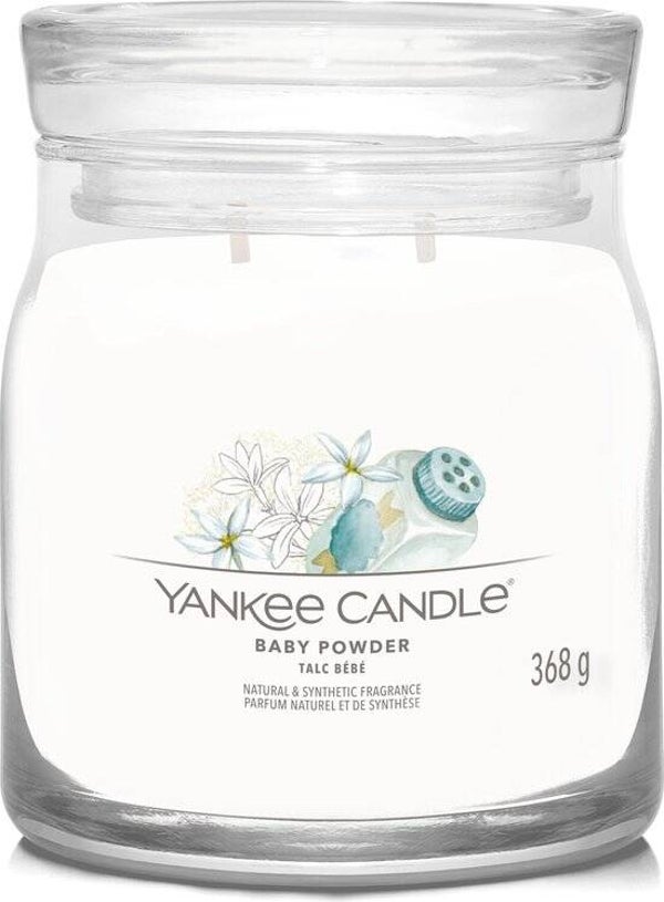 Yankee Candle Baby Powder Medium Geurkaars – 368 g – 2 Lonten