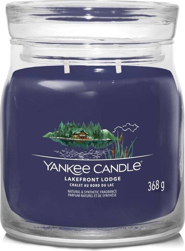 Yankee Candle Lakefront Lodge Medium Geurkaars – 368 g – 2 Lonten