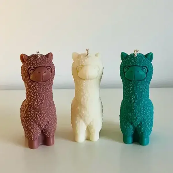 Handgegossene Alpaka-Kerze