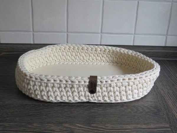 Gehäkeltes Tablet Oval