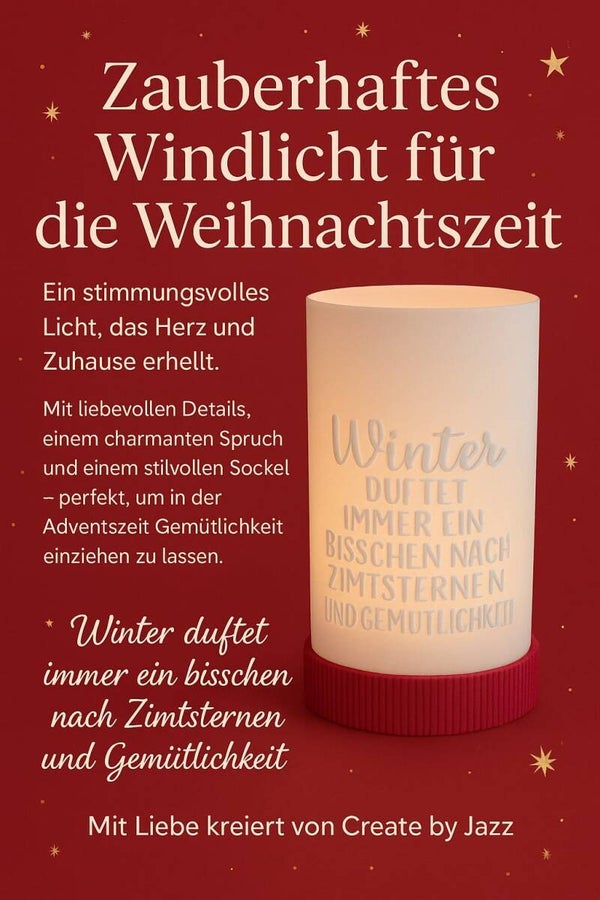 3D-Druck Faltlicht auf Sockel ohne LED oder mit LED