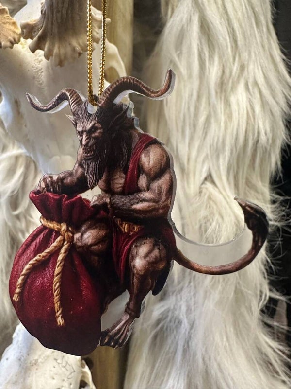 2D Krampus - Percht Kerstversiering.