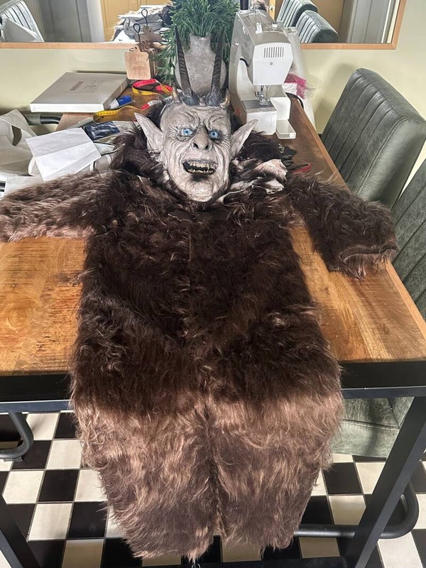 Krampus - Perchten Kinder Imitatiebont kostuum maat L