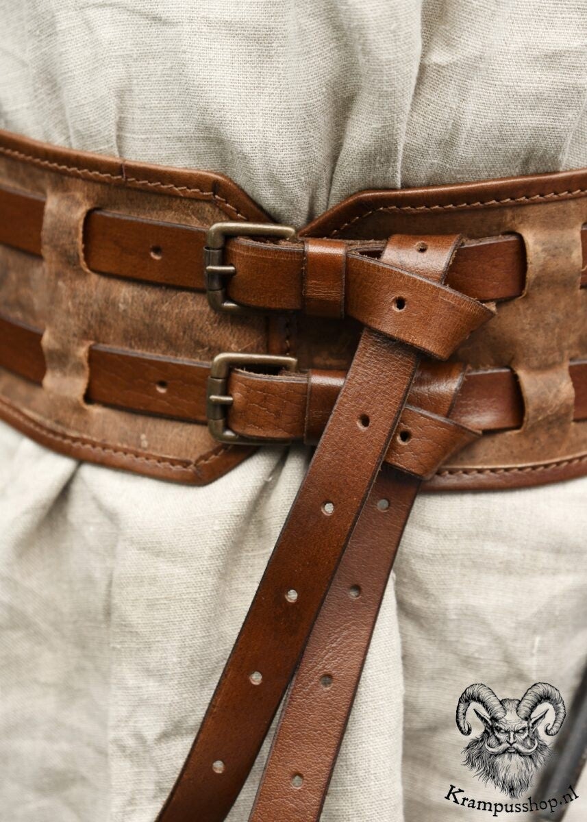 Krampus - Perchten brede riem van geolied leder