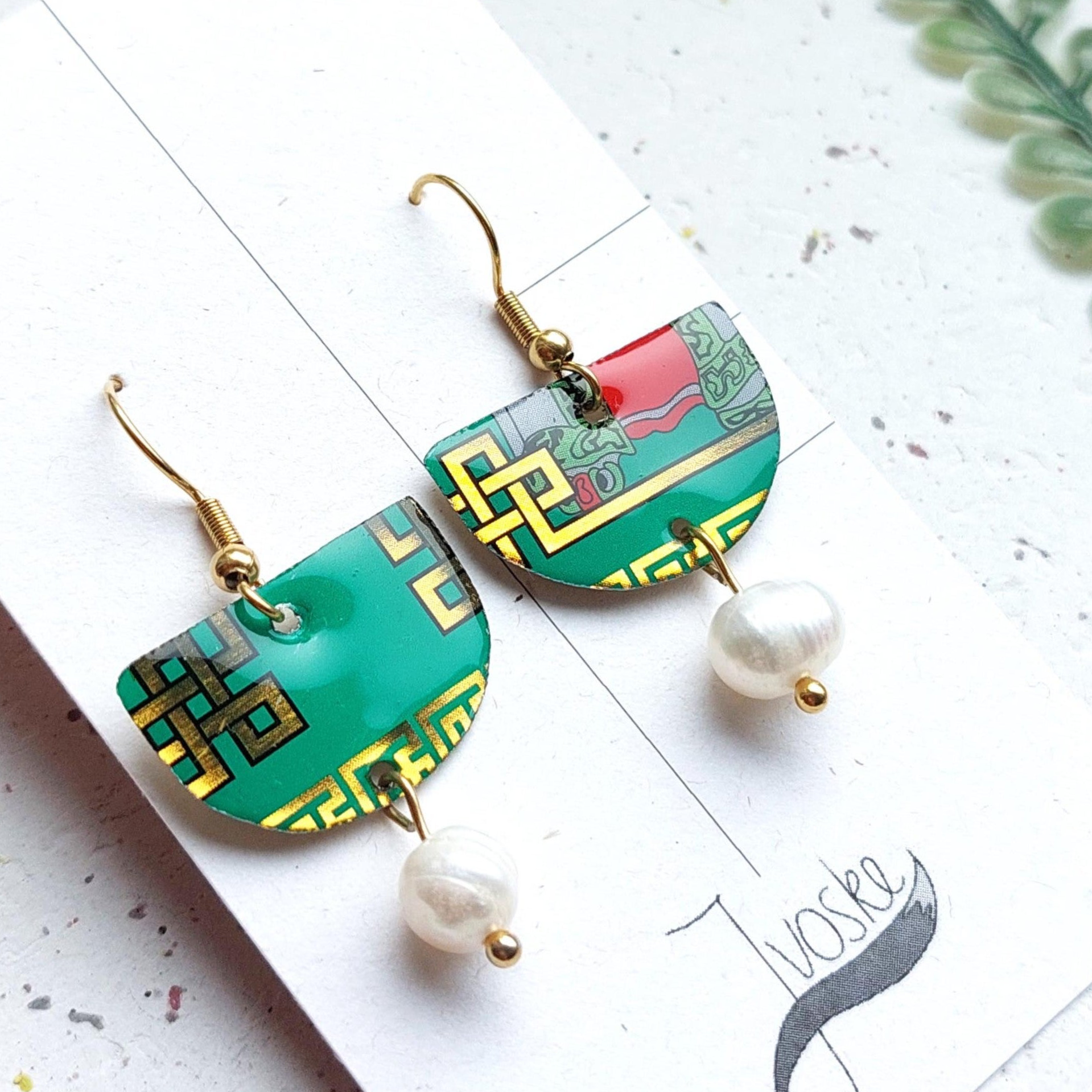 Blikvangers groengoud parels