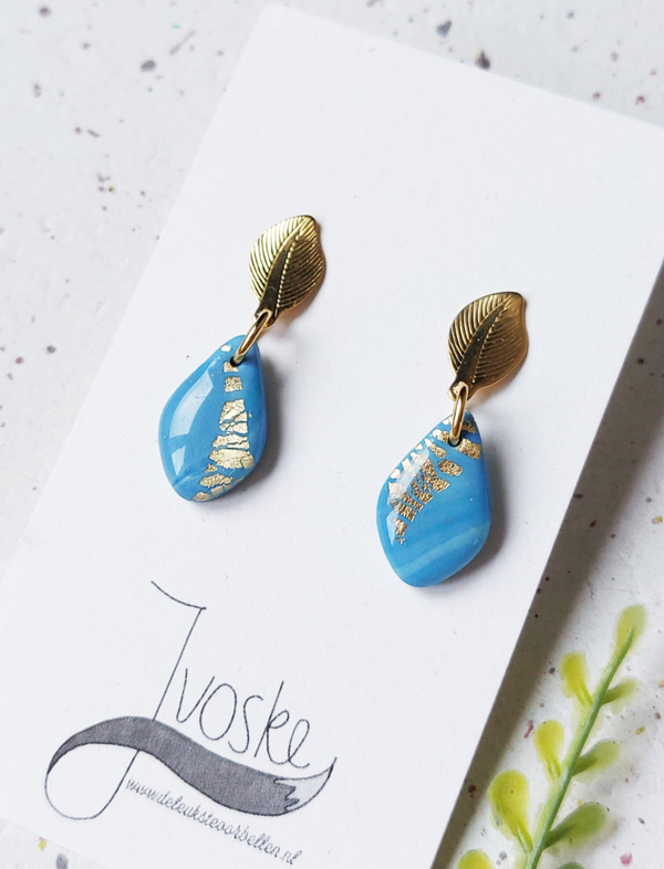 Leaves blue & gold