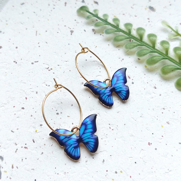 Ringetjes met blauwe vlindertjes