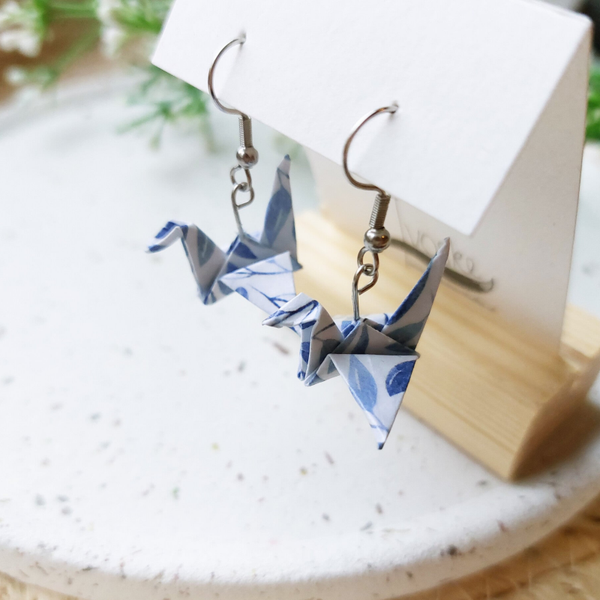 Kraanvogel origami lichtblauw