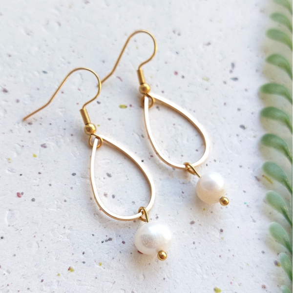 Druppels met zoetwaterparels