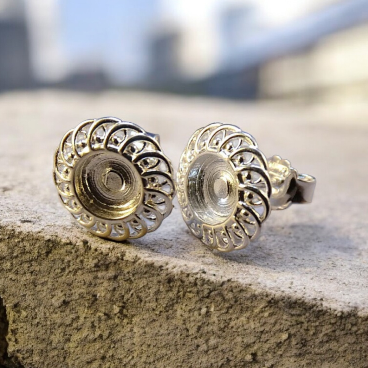 Fillagree style studs