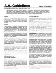 Public Information Guidelines