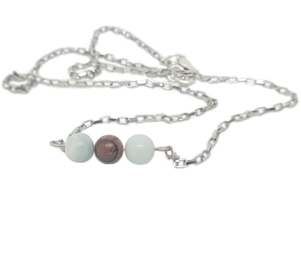 Ketting 3 Half-edelstenen Amazoniet