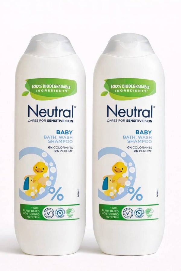 Neutral  baby bath wash & shampoo 0%  colourants  0% perfume 250Ml
