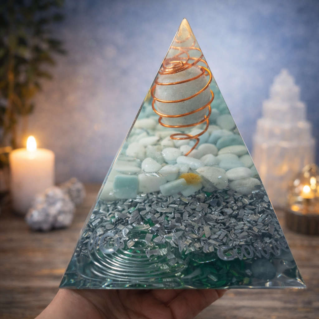 Orgonite pyramidale aventurine verte