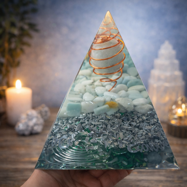 Orgonite pyramidale aventurine verte