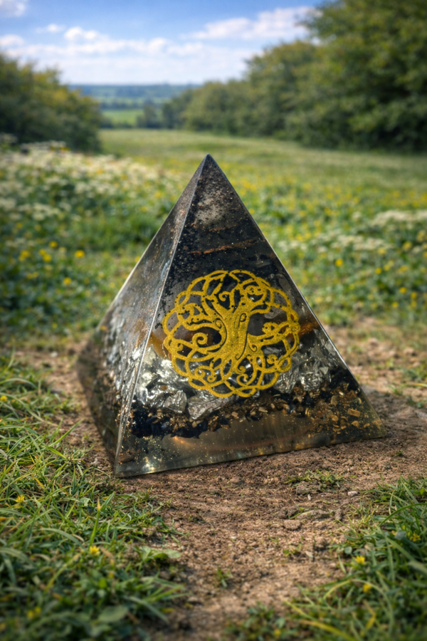 Orgonite pyramidale Obsidienne noire