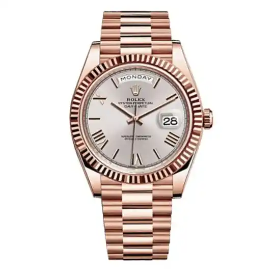 Presidential Sundust Roman numerals Dial 18K Everose Gold Automatic