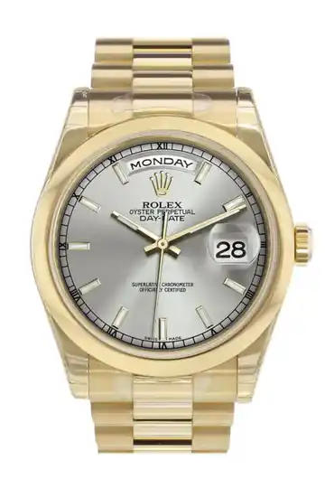 Silver Dial President Yellow Gold