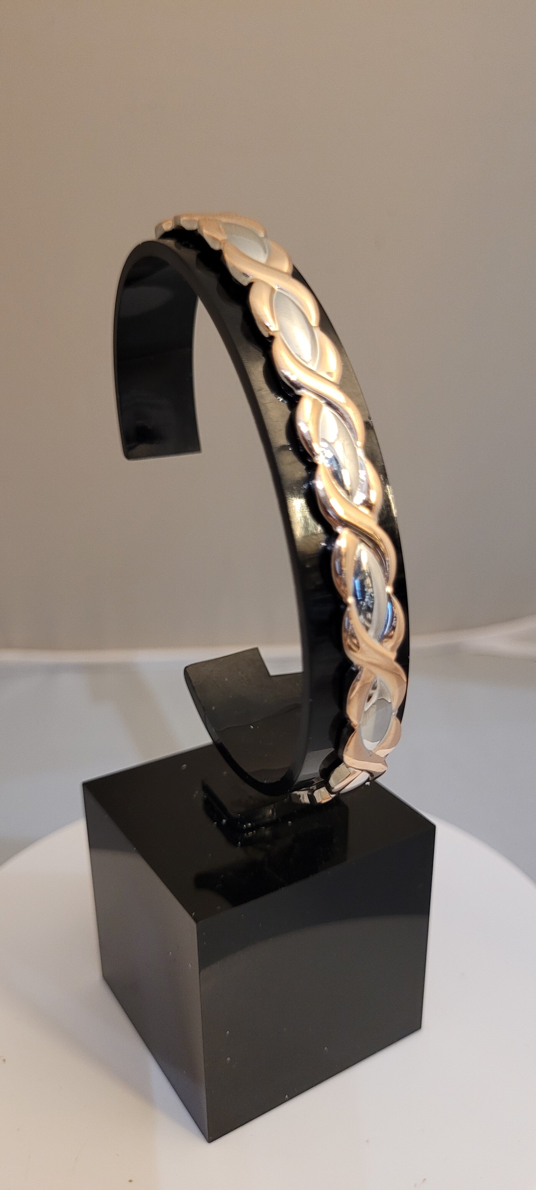 Gold and Silver coloured Copper Bangle
