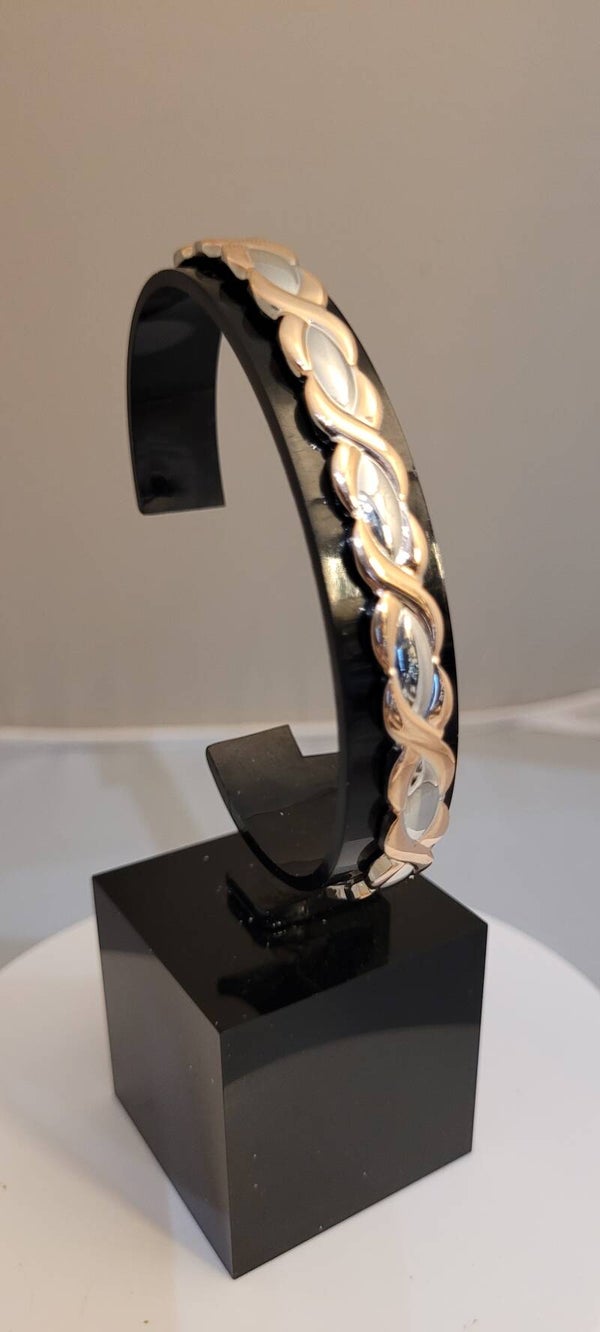 Gold and Silver coloured Copper Bangle