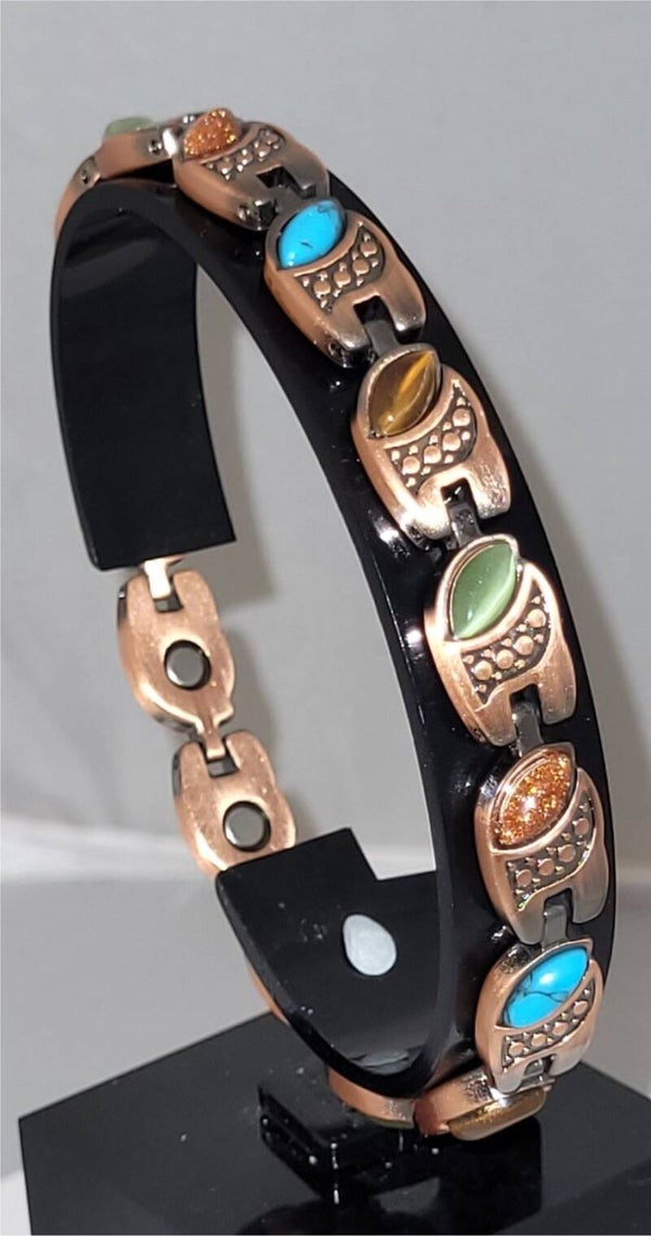 Copper & Chakra Natural Stone bracelet