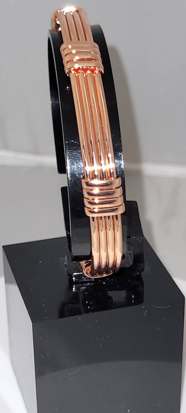 'Belt Buckle' style Rolled Copper Bangle