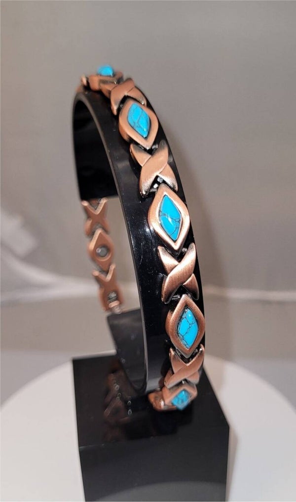 Copper & Turquoise Stone Bracelet