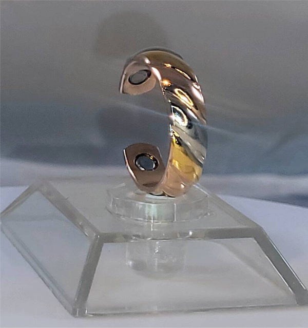 3 Colour Pure Copper Ring