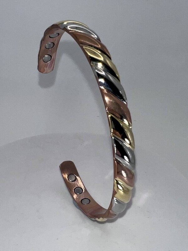 Pure Copper - Gold, Rose Gold & Silver colour Magnetic Therapy Bracelet